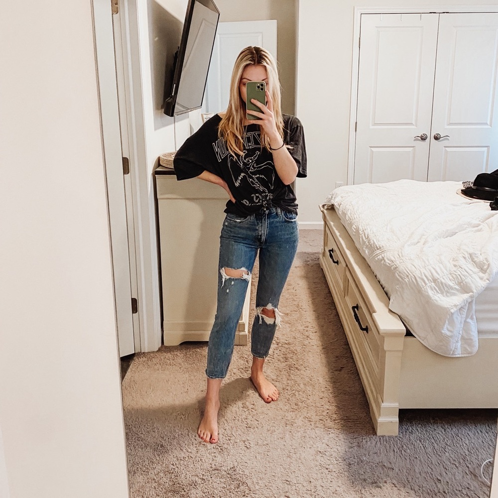 Abercrombie Distressed Crop Skinny Jeans